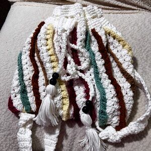 Multicolor Crochet Backpack